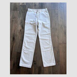 Faherty Organic Cotton Ivory High Rise Straight Leg Jeans Size 26
